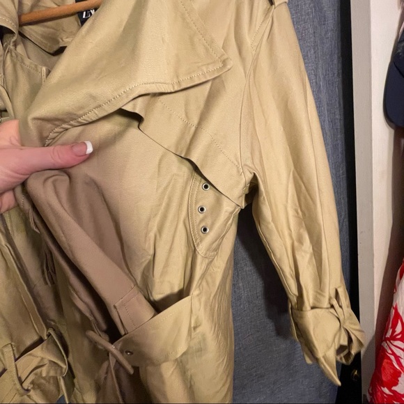 NWT Zara Womens Oversized Trench Coat Jacket Belted - Picture 11 of 14